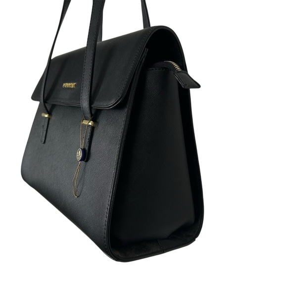 PUCCINI NWT Black Vegan Leather Shoulder Handbag - Picture 5 of 15